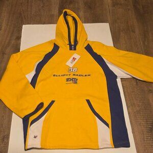 Elliott Sadler Chase Authentics Nascar Racing Yellow Hoodie - Size Medium - NWT